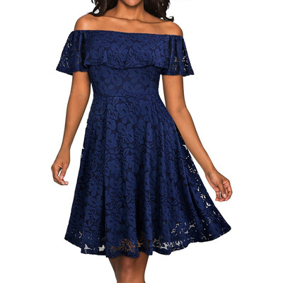 

Womens Fall Dresses Bridesmaid Lace Cocktail Party Black Dress
