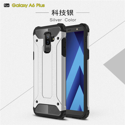 

Fivice Samsung Galaxy A6 PLUS case Luxury Silicone Diamond Armor PC Hard Shell Phone Case