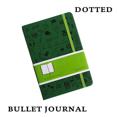 

A5 Dot Grid Hard Cover PU Diary Notebook Creative Dotted Bullet Journal Bujo