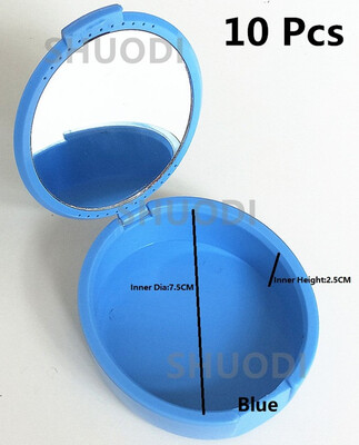 

10 Pcs Veneers equipment tools Mirror Denture Cleanse Box Case Dental False Teeth Appliance Storage Boxes