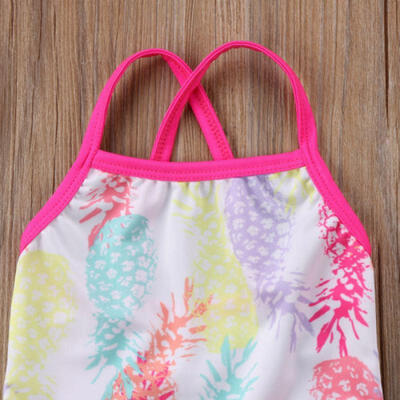 

New Baby Girls Kids Small Pineapple Swimmer Bather Swimwear Bathing Summer