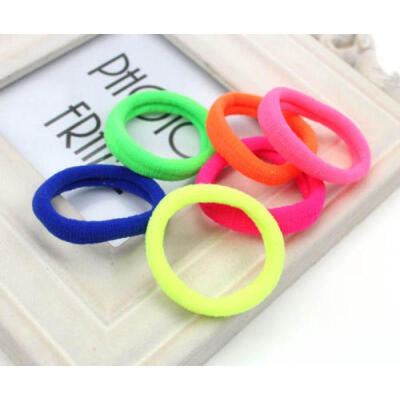 

UK 50 Pcs Girls Womes Elastic Rubber Hair Bands Ponytail Holder Head Rope Ties