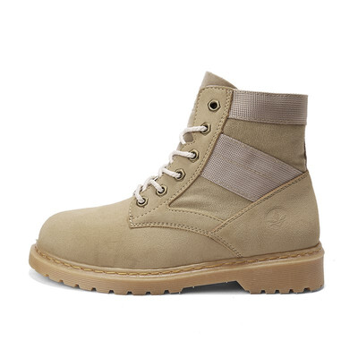 

Fashion leather ankle boots womens shoes autumn&winter England retro wild thick with motorcycle boots plus velvet high help