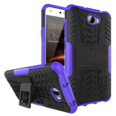 

Fivice Huawei Y5 2018 Case TPU anti-fall tire pattern back clip bracket phone case