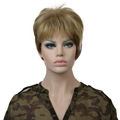 

StrongBeauty Short Brown Choppy Layers Synthetic Wig Wigs for Women Full Wigs