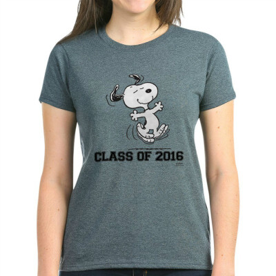 

CafePress - Dancing Snoopy Graduate 2 - Womens Cotton T-Shirt