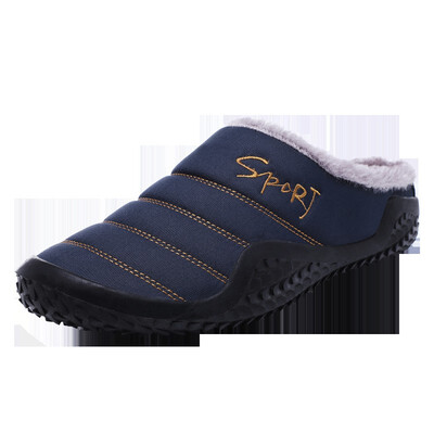 

Novel Teez British autumn&winter new products plus velvet half tow casual fashion large size cotton shoes mens tide shoes