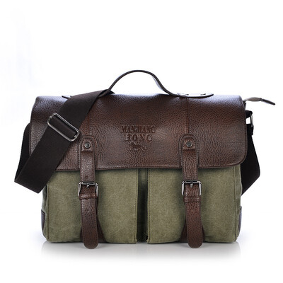

Mens Canvas vintage Casual Briefcase man Business Shoulder Messenger Bag men Laptop Handbag male Messenger Bags