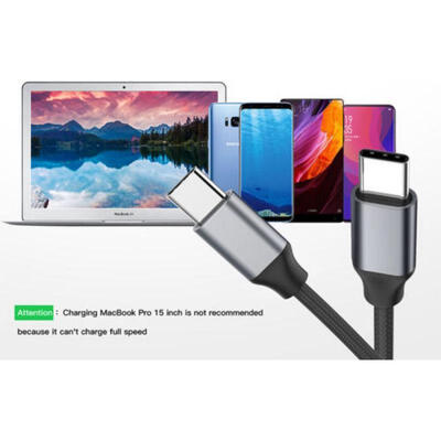 

USB Type-C to USB-C 31 Fast Charging Cable Male to Male for MacBook Speed 3A