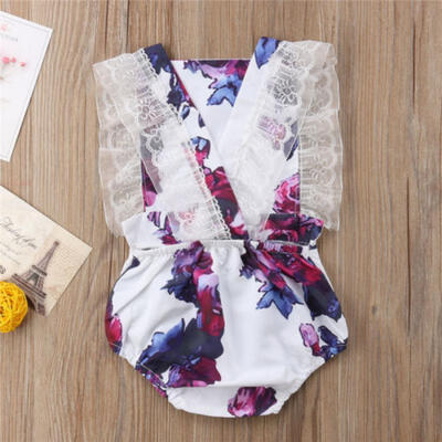 

Newborn Infant Baby Girl Floral Romper Bodysuit Jumpsuit Outfits Sunsuit Clothes