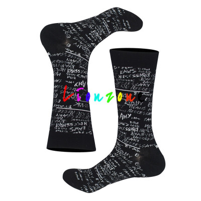 

LIONZONE 2018 New Arrived Happy Women Socks Music Bombs Fox Indians Leopard Design Patterns Unisex Cotton Socks Winter Warm
