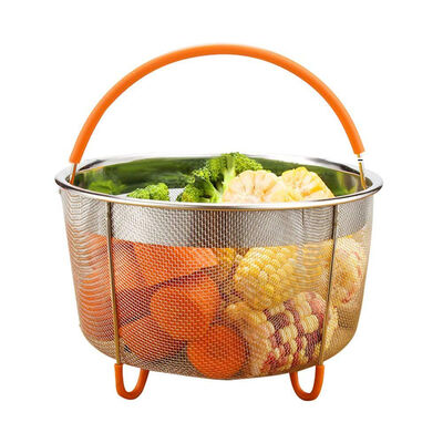 

UpperX Instant steam basket steam pot of stainless steel steam rice cooker with the silicone grip