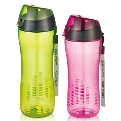 

Jingdong supermarket Lock button lock lock lock portable waterproof plastic cup two sets 650ml green plastic cup 550ML pink plastic cup HLC629S008