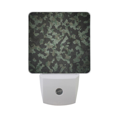 

ALAZA LED Night Light With Smart Dusk To Dawn SensorArmy Green Style Leaves Plug In Night Light