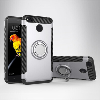 

Fivice Xiaomi Redmi 4X case PC metal ring shell magnetic car bracket TPU phone case
