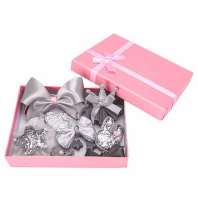 

Girls Crown Kids Hair Clip Ribbon Bowknot Clip 10 Styles Of Hair Clip In Box AU