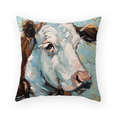 

45cm45cm Super clear Farm wind cow pattern super soft throw pillow covers couch cushion covers decorative pillows