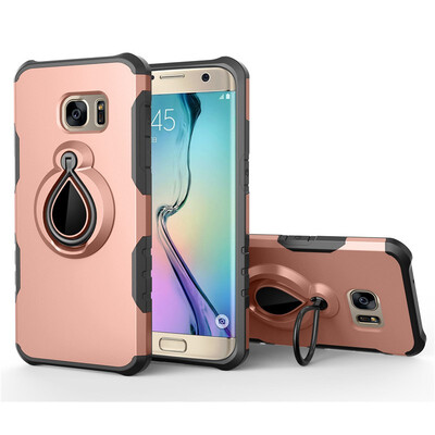 

Fivice Samsung Galaxy S7 edge Case TPU Water Drop Ring Stand Car Power Magnetic Drop-proof Phone Case