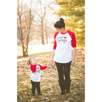 

Casual Mom Girl Long Sleeve Blouse Shirt Fashion T-shirt Family Matching Tops