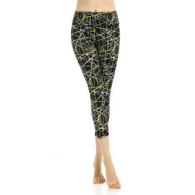 

Souteam Yoga Pants Yoga Capris Printed Workout Leggings