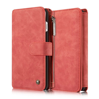 

New iPhoneX Mobile Phone Case Samsung Mobile Phone Multifunction Wallet Phone Case Red