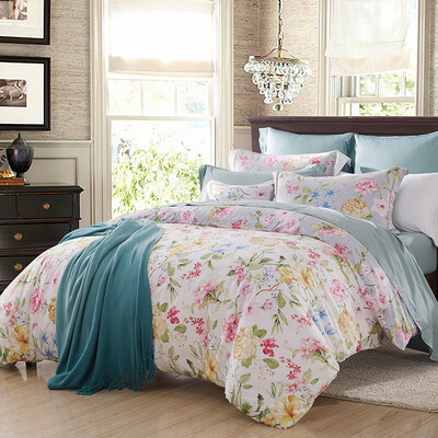 

【Jingdong Supermarket】 Meng Jie Home Textiles (MENDALE) Bedding Set Cotton Printed Four-piece Sheets Enclosed Rococo Afternoon Tea 1.8m Bed 248 * 248cm