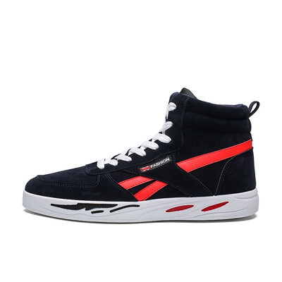 

2018 new winter plus velvet high mens shoes tide thick bottom increased non-slip sports shoes thick shoes