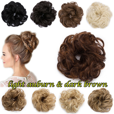 

10 Colors Fashion Women Hair Pieces Messy Hair Scrunchie Fake Hair Bun Extensions Wigs