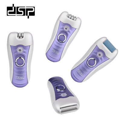 

DSP 4 in 1 Electric Feet Care Tool Callus Remover Feet Pedicure Kit Rechargeable Lady Epilator Hair Removal Shaver Waterproof