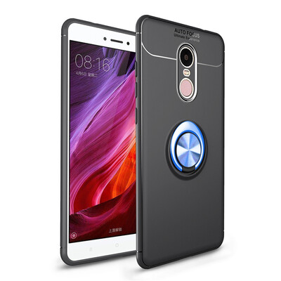 

Fivice Xiaomi Redmi note 4X case TPU metal ring shell magnetic bracket soft shell