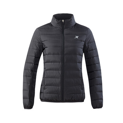 

Xtep womens sportswear down jacket 2018 autumn new sports lightweight warm long black powder down jacket 882328199204 black L