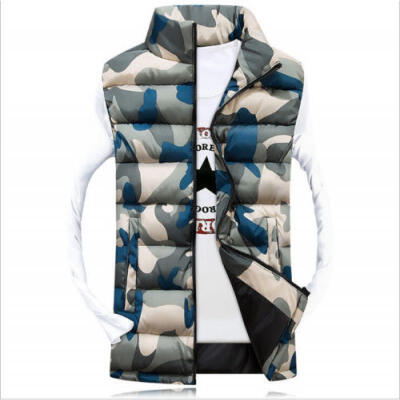 

UK Men Winter Warm Sleeveless Down Cotton Parka Waistcoat Collar Vest Jacket New