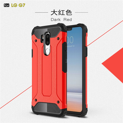 

Fivice LG G7 case Luxury Silicone Diamond Armor PC Hard Shell Phone Case