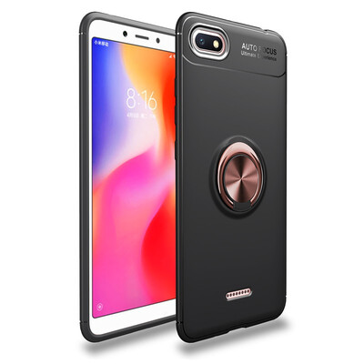 

Fivice Xiaomi Redmi 6 case TPU metal ring shell magnetic bracket soft shell