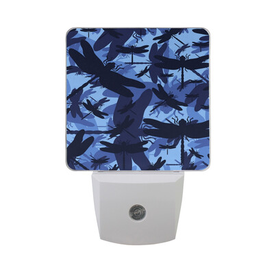 

ALAZA LED Night Light With Smart Dusk To Dawn SensorDragonflies Vintage Style Plug In Night Light