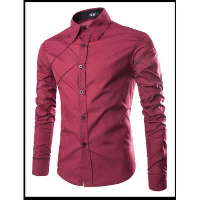 

2018 Mens Slim Fit Shirt Blouse Long Sleeve Formal Business Casual Tops Shirts