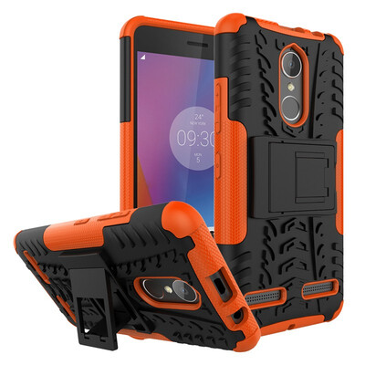 

Fivice Lenovo K6K6 Power Case TPU anti-fall tire pattern back clip bracket phone case