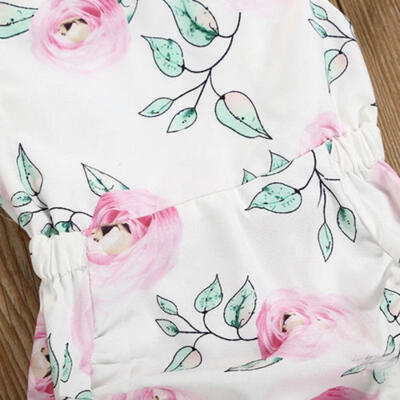 

Toddler Baby Girl Kids Floral Jumpsuit Romper Outfits Bodysuit Summer Clothing