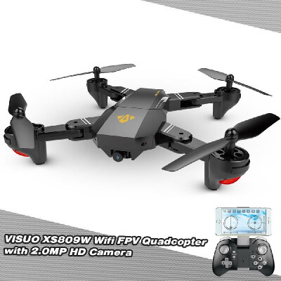 

VISUO XS809HW Wifi FPV 20MP 120° FOV Wide Angle Foldable Selfie Drone Height Hold RC Quadcopter G-Sensor RTF Extra Battery