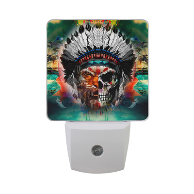 

ALAZA LED Camouflage Night Light With Smart Dusk To Dawn SensorArmy Green Style Plug In Night Light