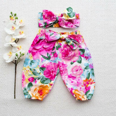 

3pcs Toddler Newborn Kids Baby Girl Autumn Clothes Outfit T-shirtPantHeadband
