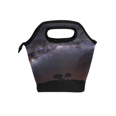 

Insulated Lunch Tote Bag Sci Fi Clouds Travel Picnic Lunch Handbags Portable Zipper Lunch Bag Box