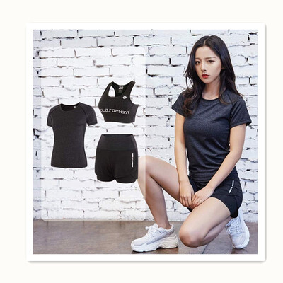 

2018 new summer yoga clothes quick-drying clothes morning run professional gym running loose sports suit