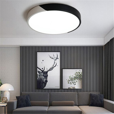 

Baycheer HL481687 23CM Lighting Post Modern Design Led Lighting Black Ultra-thin Round Flush Mount Lighting