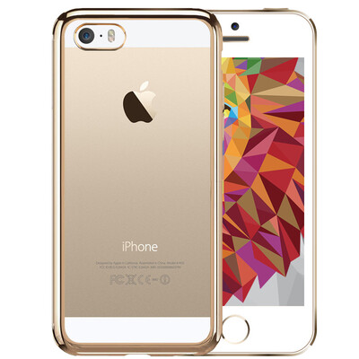 

BIAZE Apple, 5S / SE / 5 телефона оболочка iPhone5S / SE / 5 покрытия корпуса все включено DROP прозрачного TPU мягких оболочки JK114- роскошь-золото