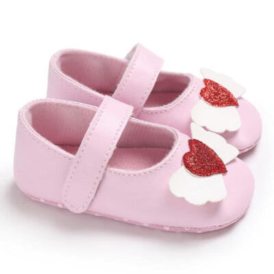 

Baby Infant Kids Girl Loving Heart Shoes Soft Sole Crib Prewalker Newborn Shoes