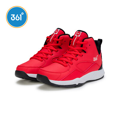 

361° 361 degrees childrens shoes boys basketball shoes 2018 winter new childrens sports shoes youth student shoes N71841103 University red carbon black 39