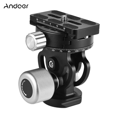 

Andoer VH-10 2 Way PanTilt Tripod Head Panoramic Bird Watching Photography Head with Quick Release Plate 3 Bubble Level Carry Bag