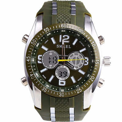 

Watch Sport Mens Wristwatch LED Digital Clock Waterproof Dual Time Wristwatch Military Watch 1617 Mens Watches Military