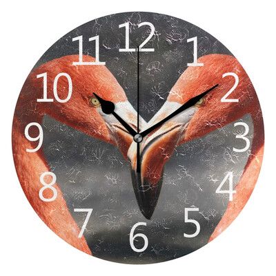 

Wall Clock Arabic Numerals Design Bird Animal Love Heart Round